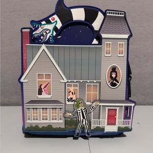 Loungefly Beetlejuice Deetz House Glow Mini Backpack NWT